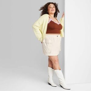 NWT Wild Fable Cargo Mini Skirt - Off White XXL